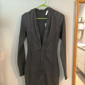 Glenn Martens x H&M collab black knit ribbed mini dress